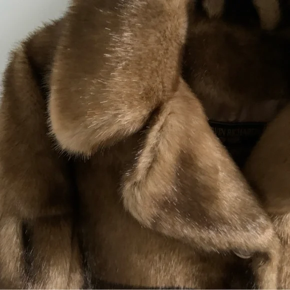Vintage Marvin Richards New York Faux Fur Coat Size M - Picture 5 of 9